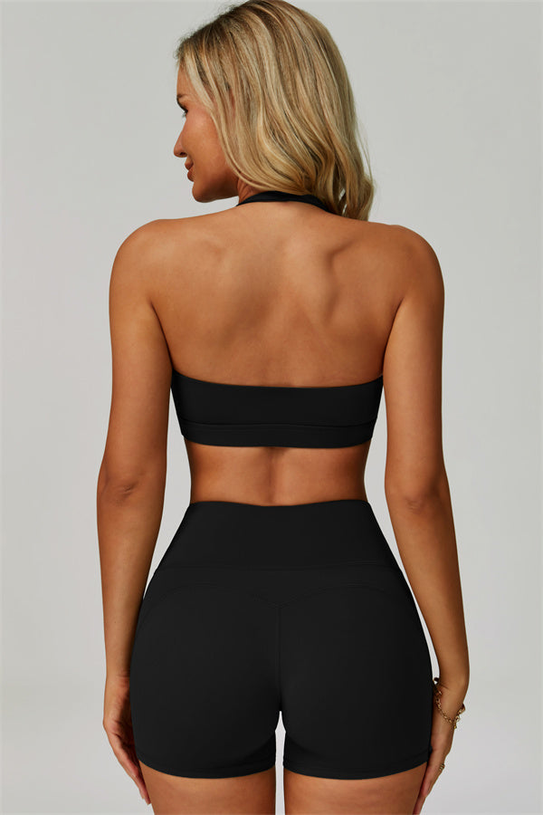 The Bold Halter Sports Bra Shorts 2-Piece Set